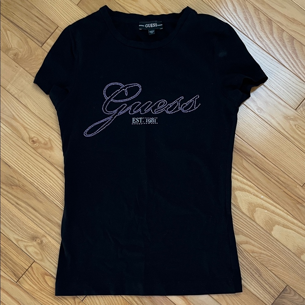 Guess Black Short Sleeve Tee